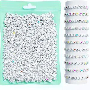 800 Pieces Assorted Letter Beads